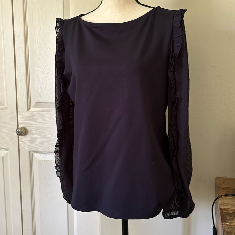 Ann Taylor mixed media top - NWT
